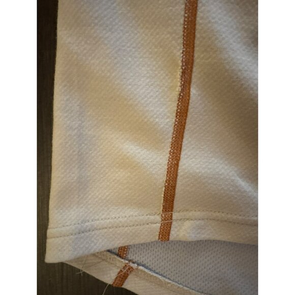 Helly Hansen Beige & Rust Merino Wool Blend 1/2 Zip Base Layer Pullover Top Size - Picture 8 of 8